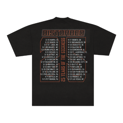 The Sickness Chains 25 Tour T-Shirt