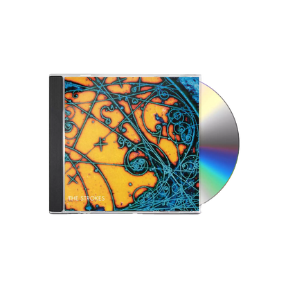 CD case and disc for 'Is This It' by The Strokes with a colorful abstract design on the cover.