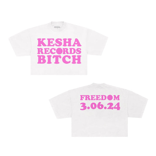 KESHA RECORDS BITCH FREEDOM CROPPED TEE