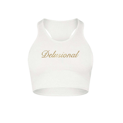 DELUSIONAL Crop Tank Top