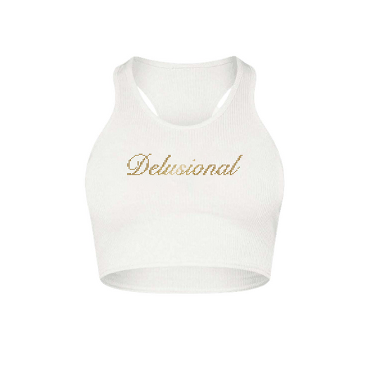 DELUSIONAL Crop Tank Top