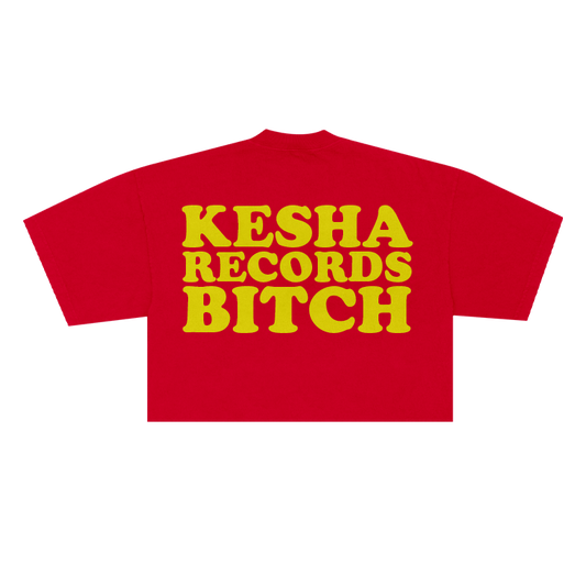 KESHA RECORDS BITCH CROPPED TEE