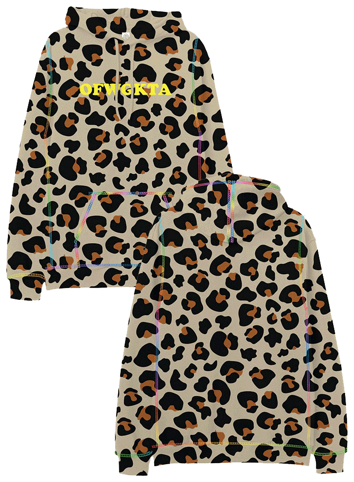 Leopard Contrast Hoodie