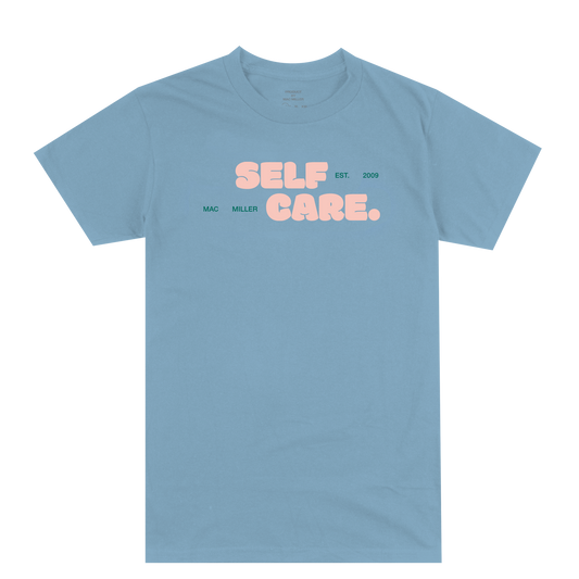 SELF CARE BUBBLE BLUE TEE