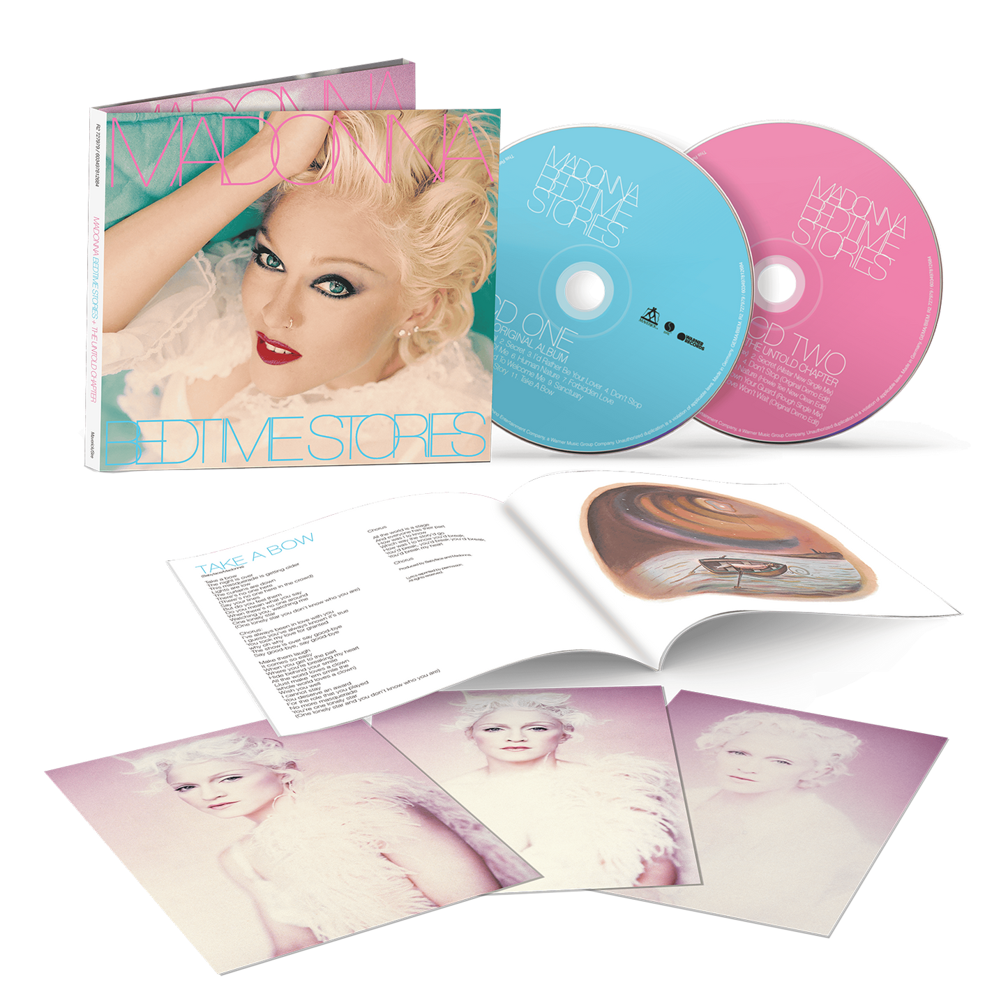 'BEDTIME STORIES' 2-CD SET + POSTCARDS