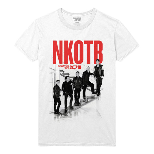 NKOTB Staircase photo Tee-New Kids on the Block