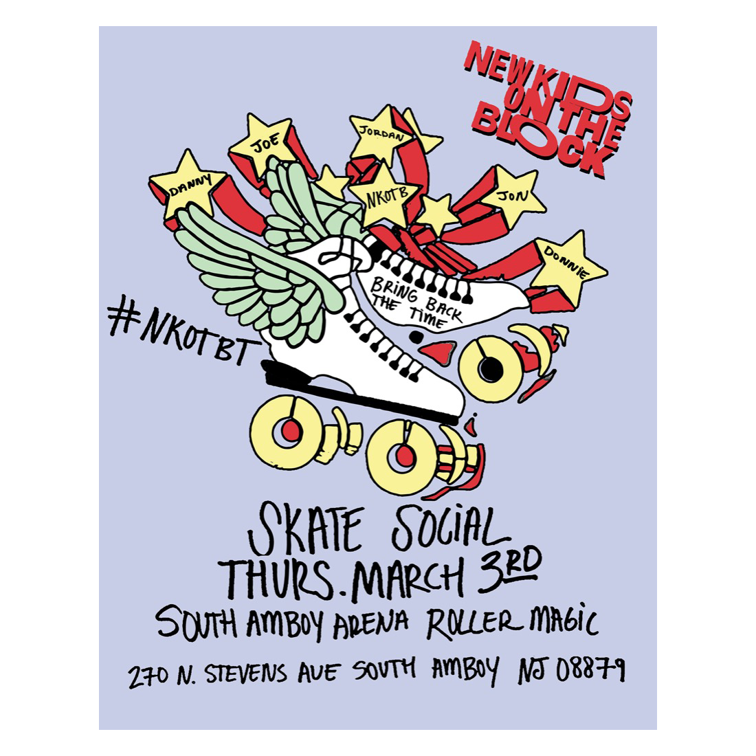 #NKOTB Skate Social Event Poster