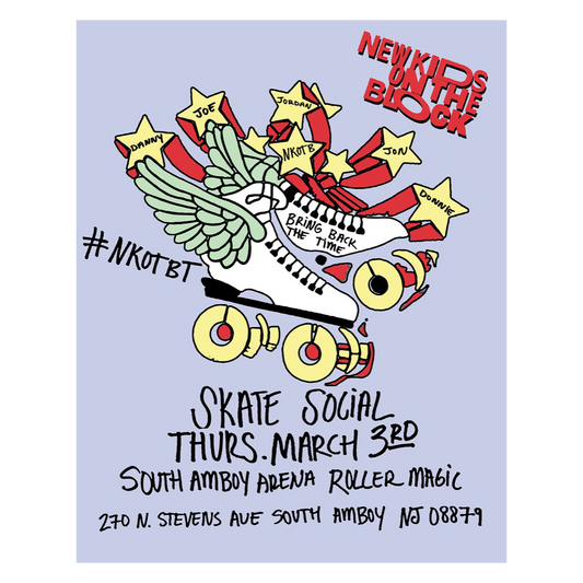 #NKOTB Skate Social Event Poster