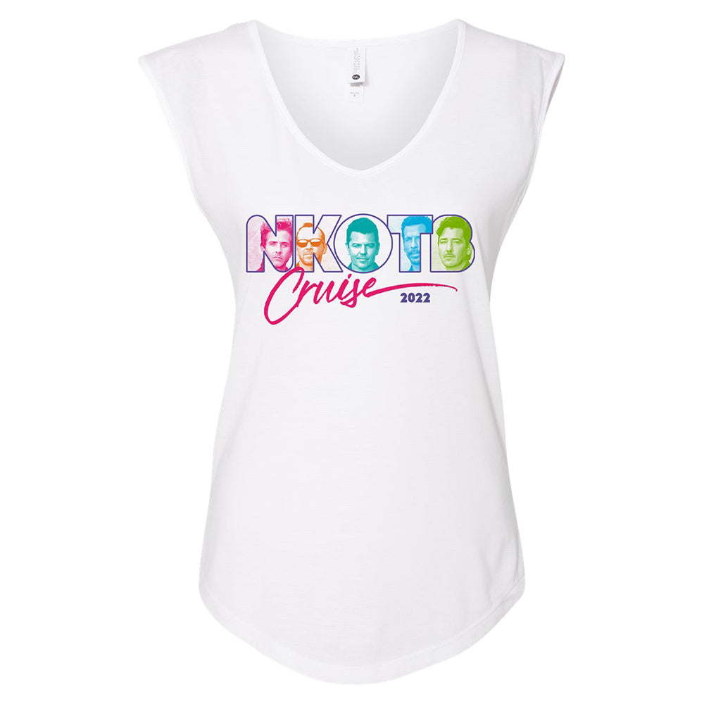 NKOTB Cruise color photo v-neck