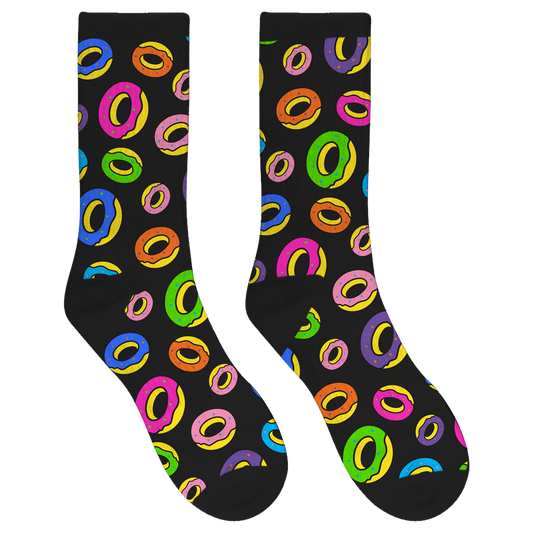 Allover Donut Socks - Black/Multi-Odd Future