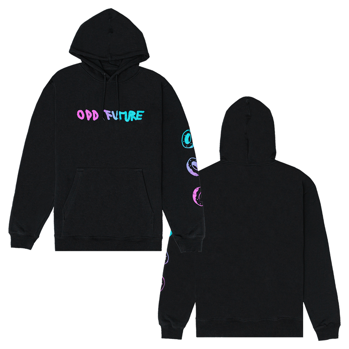 Scribble Pullover Hoodie - Black-Odd Future