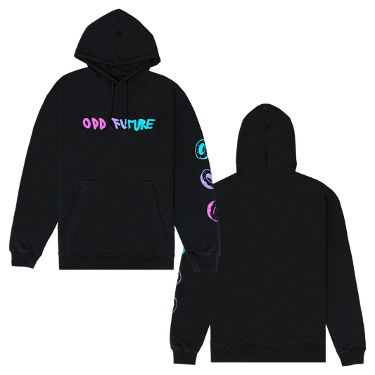 Scribble Pullover Hoodie - Black-Odd Future