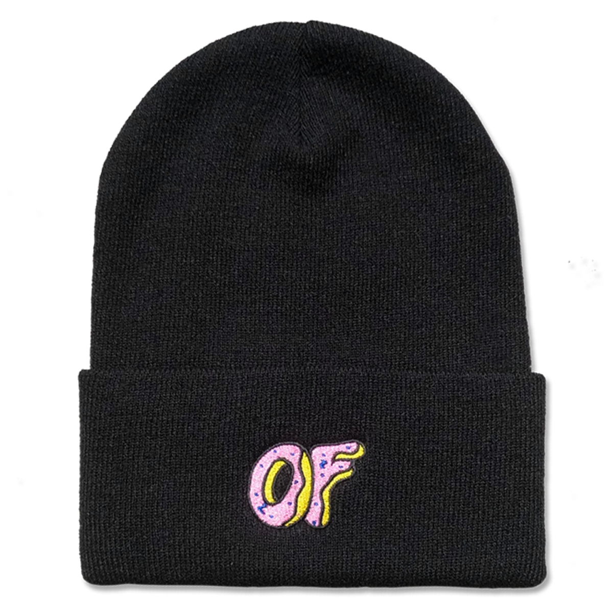 OF Classic Logo Cuff Beanie - Black-Odd Future