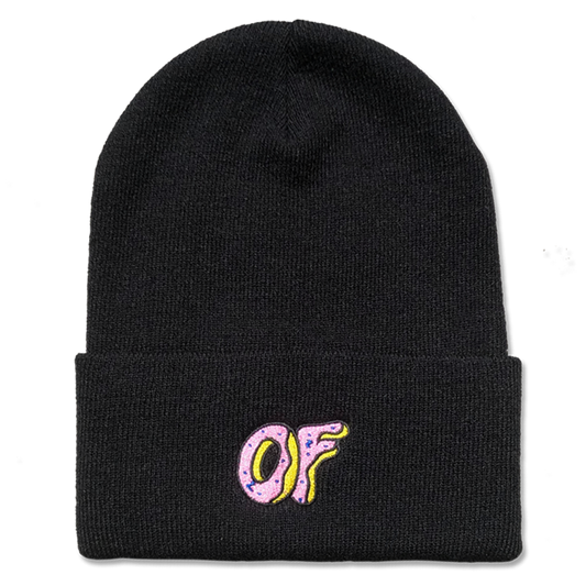 OF Classic Logo Cuff Beanie - Black-Odd Future