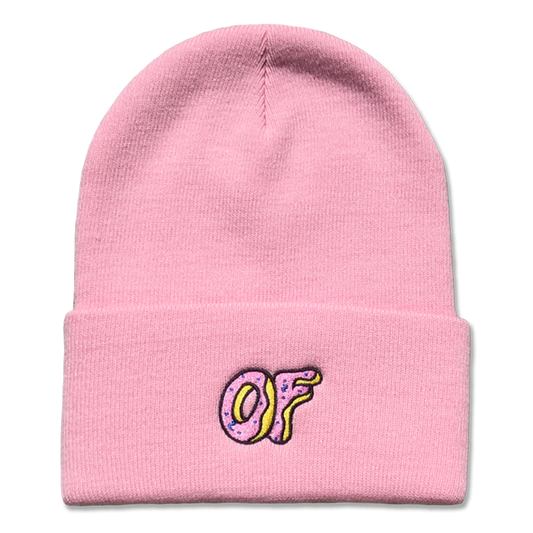 OF Classic Logo Cuff Beanie - Pink-Odd Future