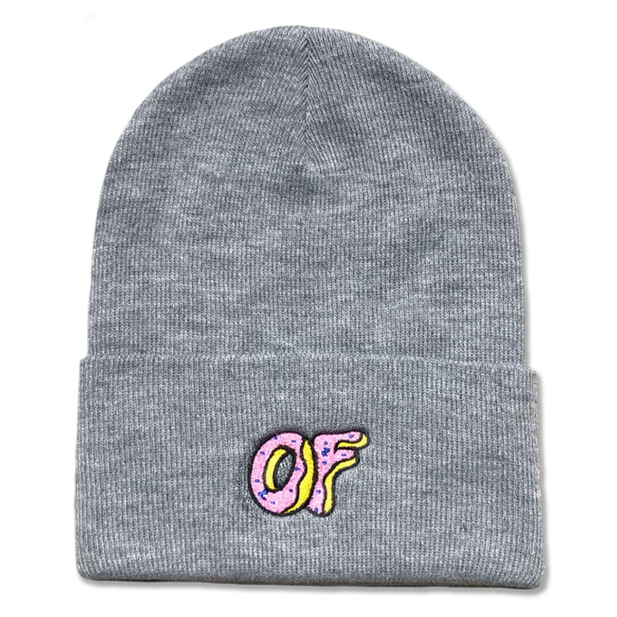 OF Classic Logo Cuff Beanie - Grey-Odd Future