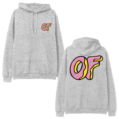 OF Classic Logo Pullover Hoodie - Heather Grey-Odd Future