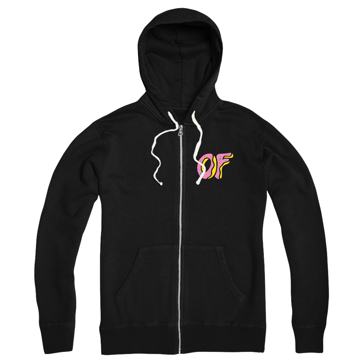 OF Classic Logo Zip Hoodie - Black-Odd Future
