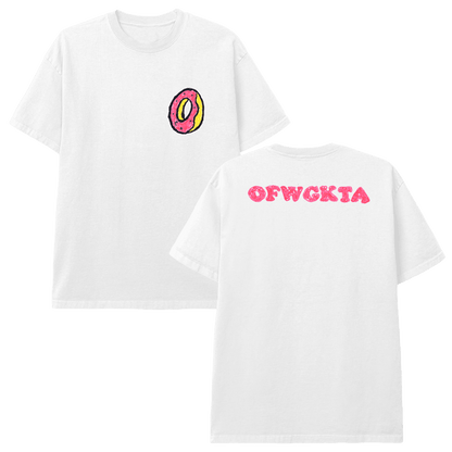 Donut Sketch T-shirt - White-Odd Future