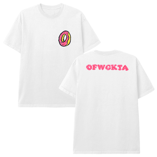 Donut Sketch T-shirt - White-Odd Future