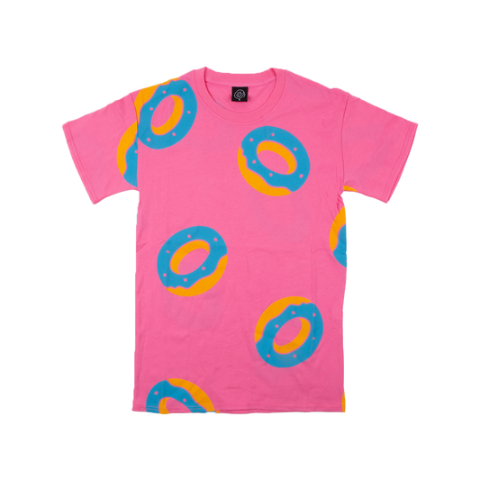 OF Donut Allover Print Tee Pink