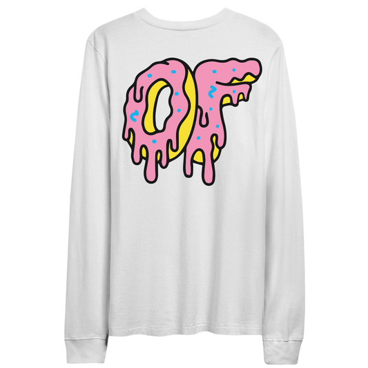 Dripping Logo Longsleeve- White-Odd Future