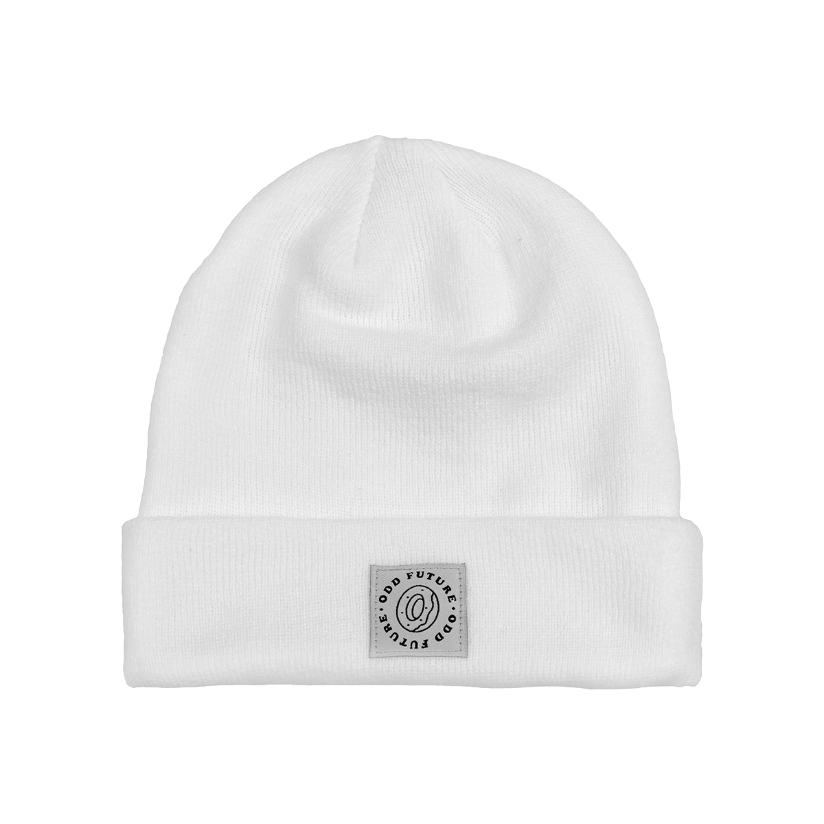 DONUT PATCH WHITE CUFF BEANIE-Odd Future