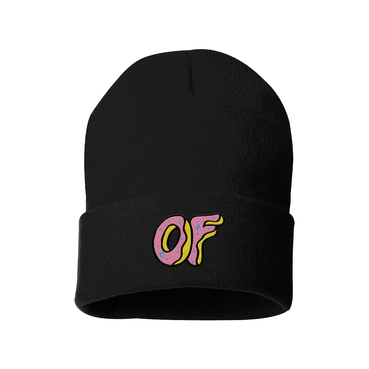 Classic Logo Foldover Beanie - Black-Odd Future