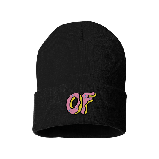 Classic Logo Foldover Beanie - Black-Odd Future