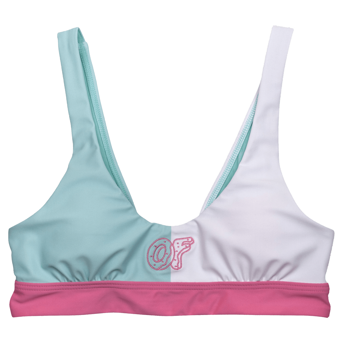 Vintage Sport Bikini Top - Pink/White/Blue-Odd Future