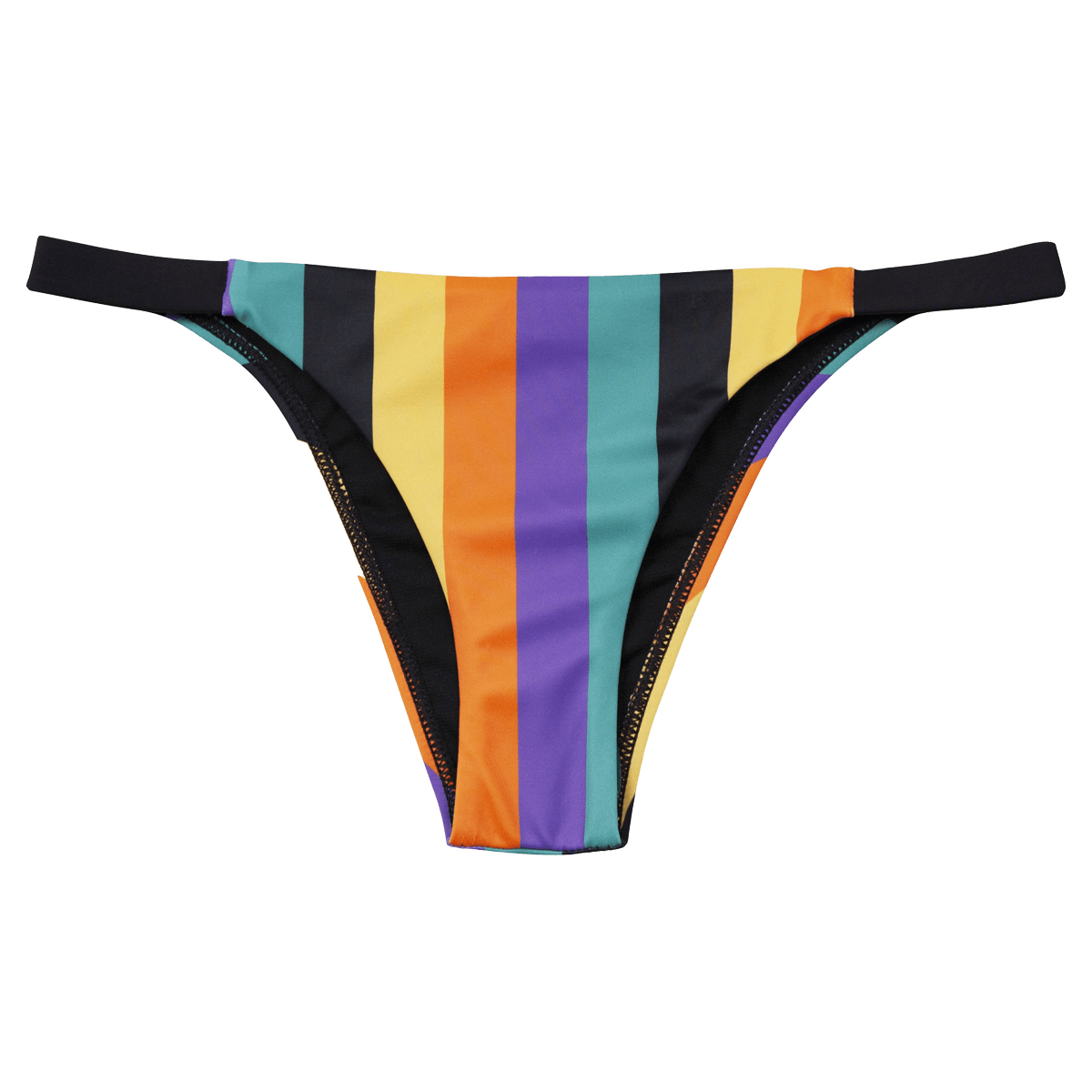 Striped Bikini Bottom - Black/ Multi-Odd Future