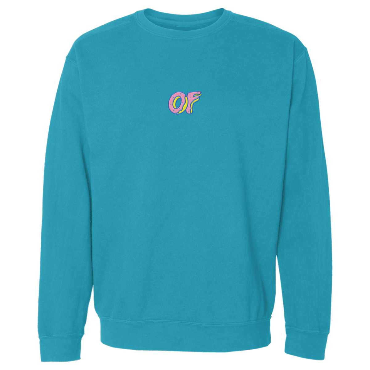 OF Donut Logo Embroidered Crewneck Sweatshirt - Teal-Odd Future