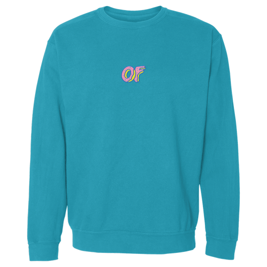 OF Donut Logo Embroidered Crewneck Sweatshirt - Teal-Odd Future