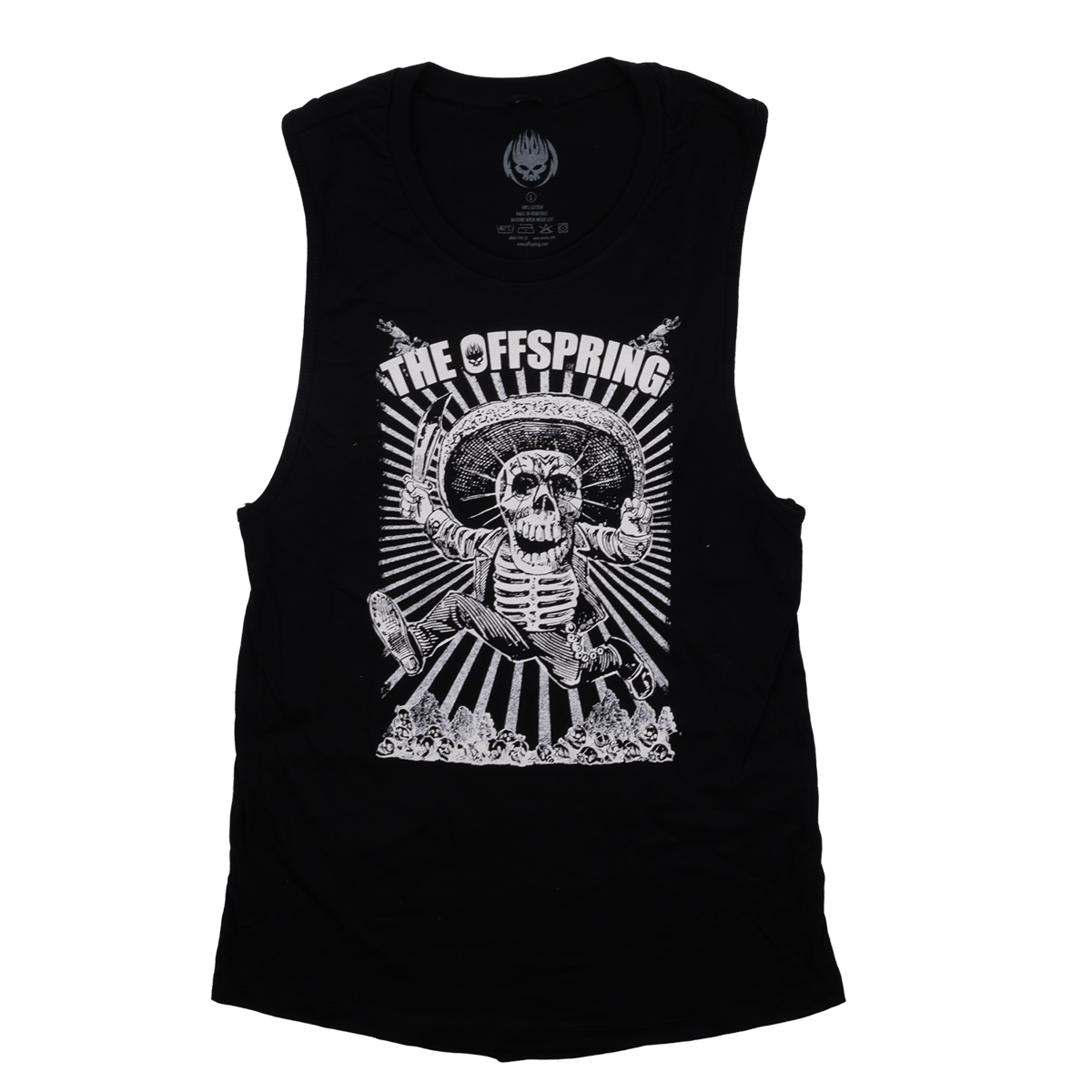 Skeleton Pirate Tank - Black