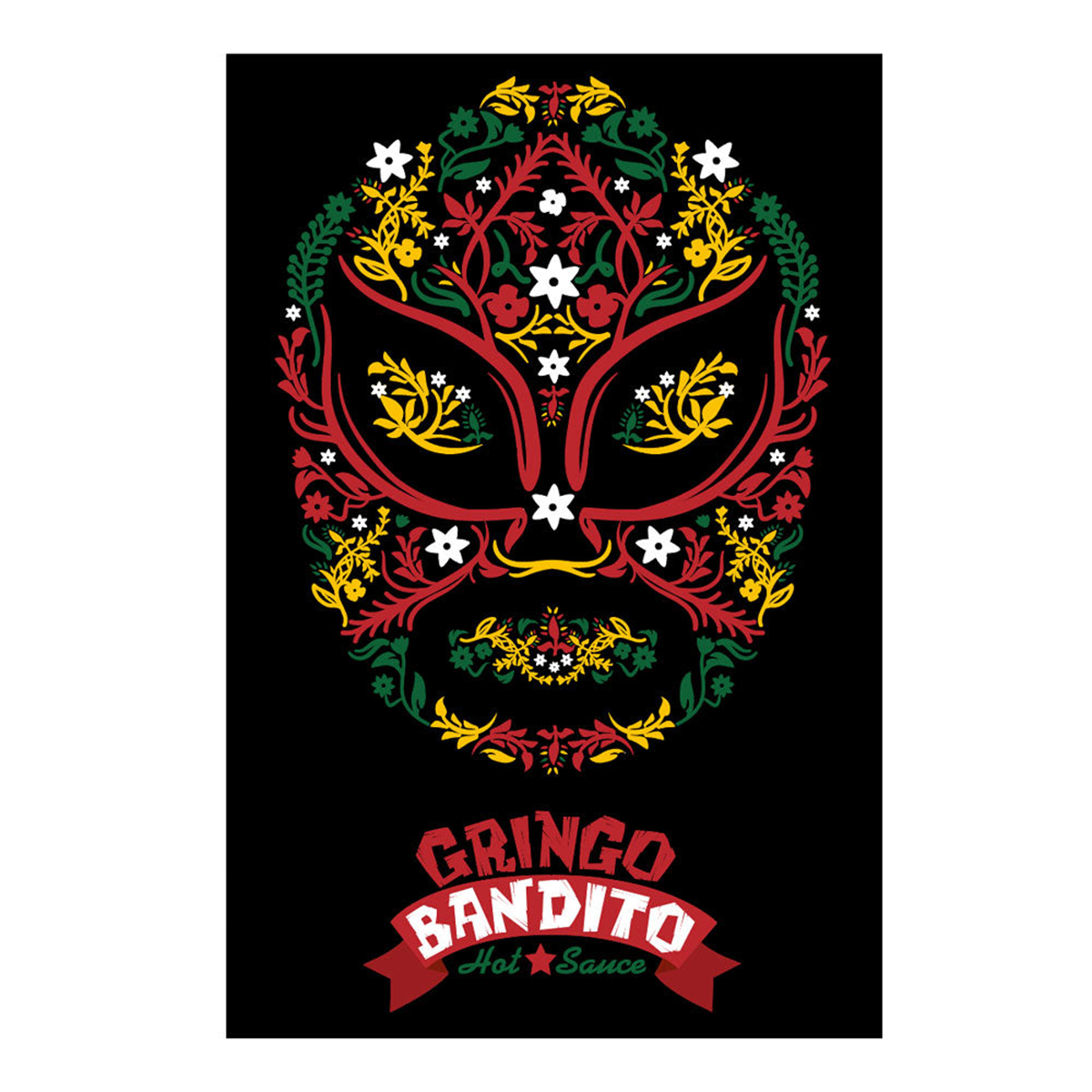 Black Lucha Sticker Large