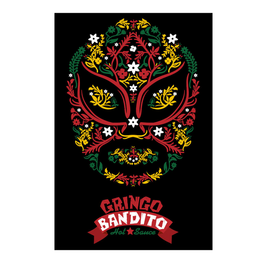 Black Lucha Sticker Large