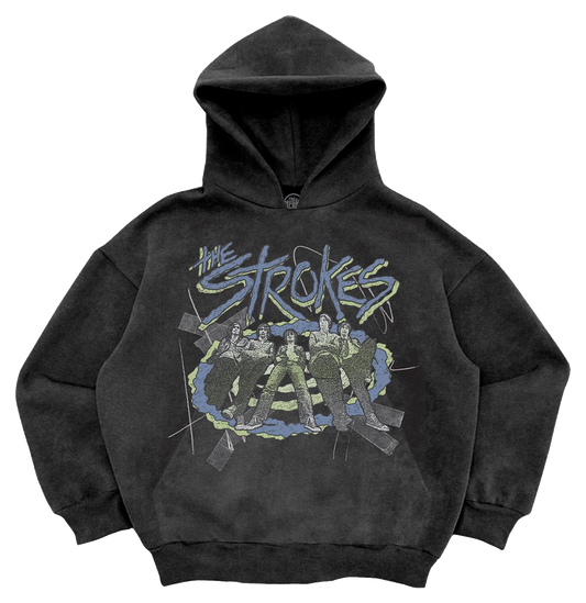 Heavy Knit Garment Dyed Photo Pullover Hoodie