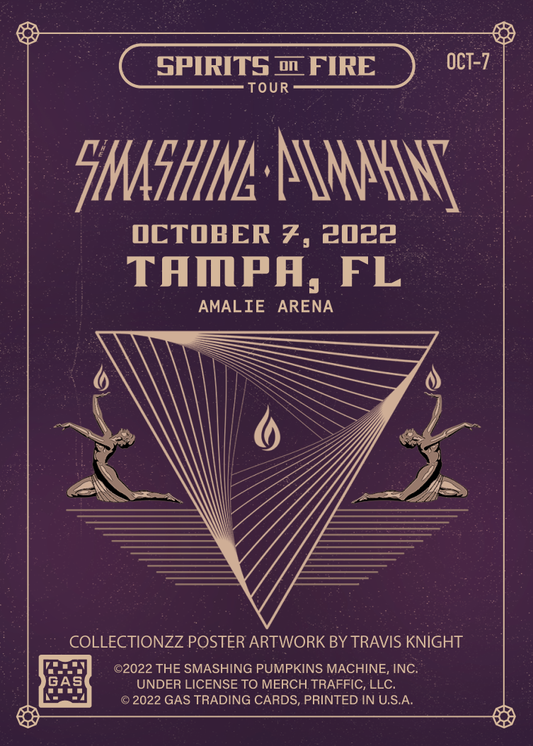 The Smashing Pumpkins Tampa October 7, 2022 Exclusive GAS Trading Card
