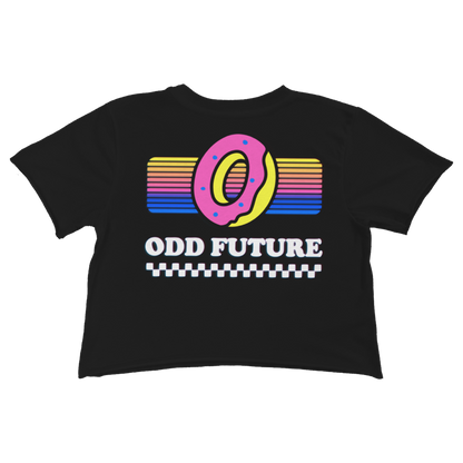 Rainbow Checkerboard Crop Shirt - Black-Odd Future