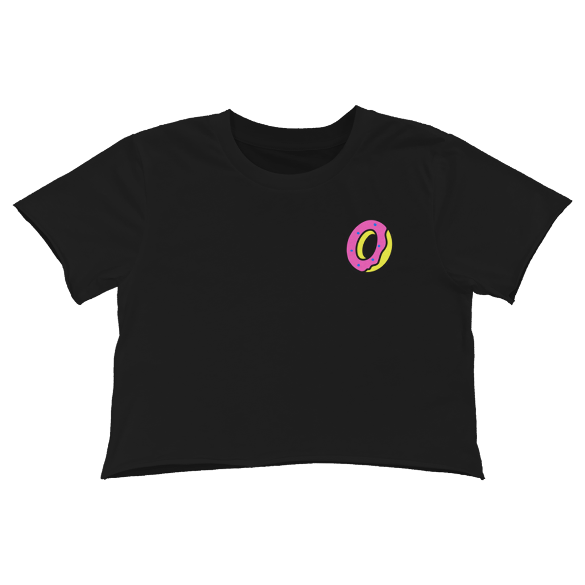 Rainbow Checkerboard Crop Shirt - Black-Odd Future