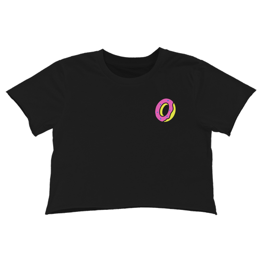 Rainbow Checkerboard Crop Shirt - Black-Odd Future