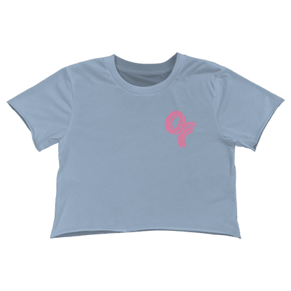 Repeat Rainbow Crop Shirt - Dusty Blue-Odd Future