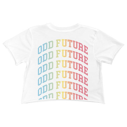 Repeat Rainbow Crop Shirt - White-Odd Future