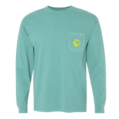 ¿Dónde Estás Corazón? Pocket Longsleeve Tee - Seafoam