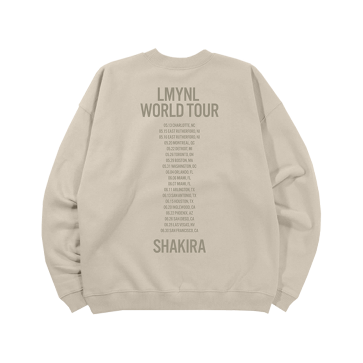 LMYNL World Tour Dollar Bill Crewneck
