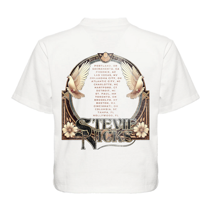 Stevie Nicks Tour 2025 Terracotta Doves Cropped Tee
