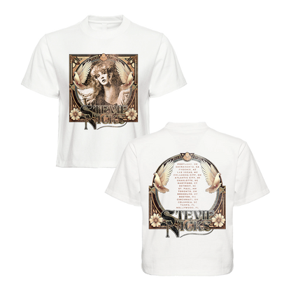 Stevie Nicks Tour 2025 Terracotta Doves Cropped Tee