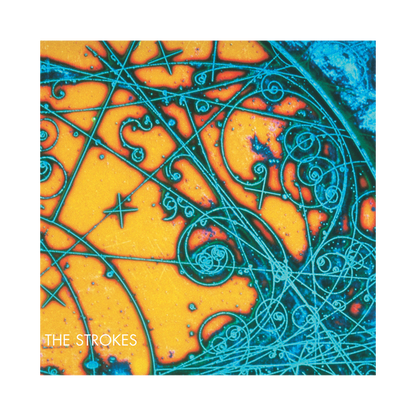 The colorful abstract design on the cover. for 'Is This It' by The Strokes.