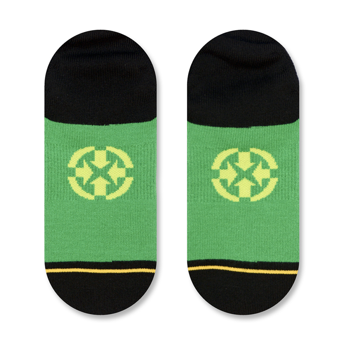 Sun Logo No Show Socks - Green