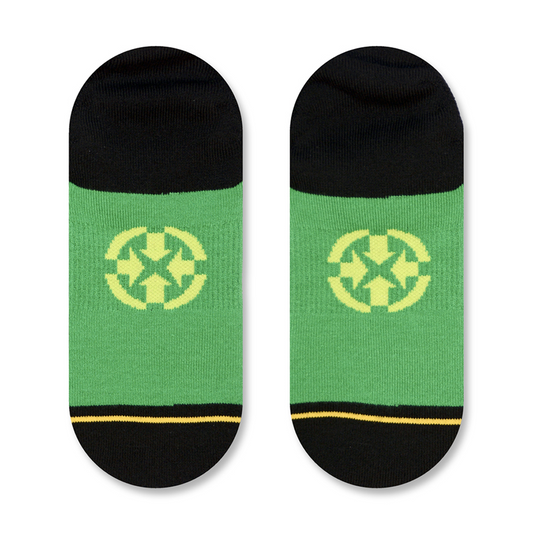 Sun Logo No Show Socks - Green